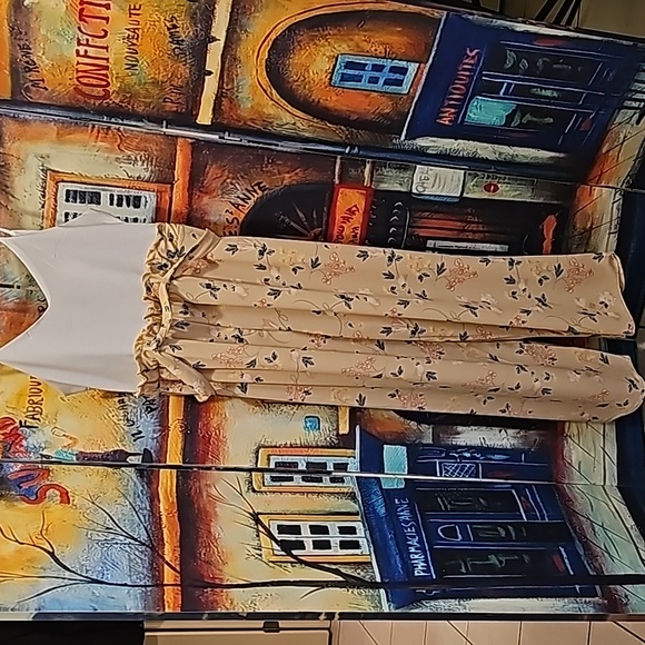 Rue Plus 3xl Pantsuit Floral legs with White Top EUC - Picture 5 of 6